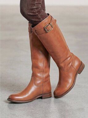 Franco Sarto (Premium Italian Collection) Genuine Leather Belted Riding Boot